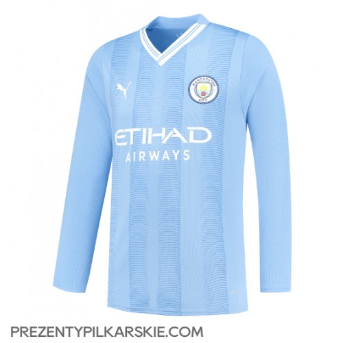 Stroje piłkarskie Manchester City Koszulka Podstawowej 2023-24 Długi Rękaw